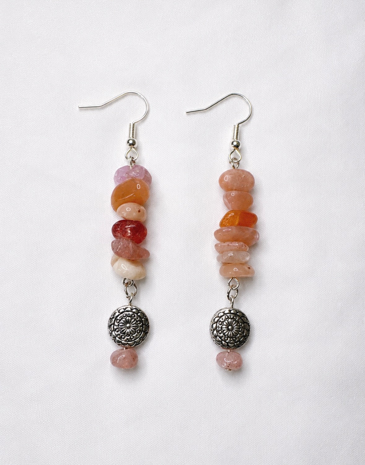 Handmade Strawberry Quartz Earrings