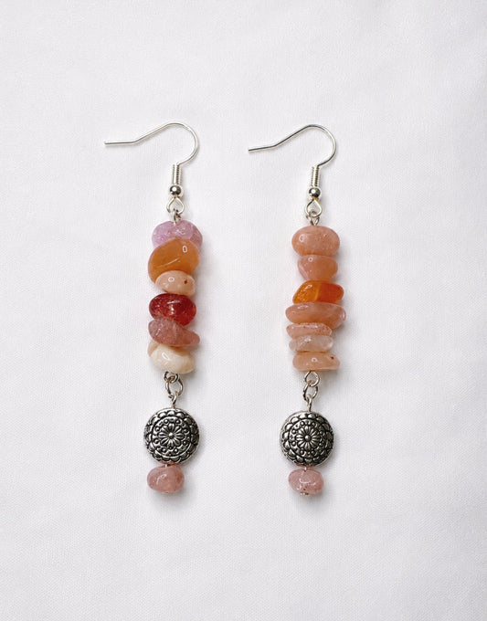 Handmade Strawberry Quartz Earrings